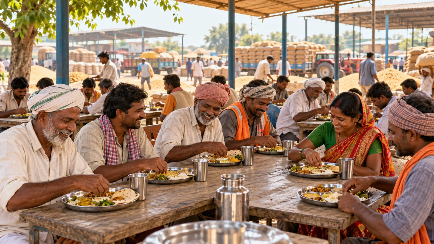 कृषक साथी, मंडी श्रमिक कल्याण और किसान कलेवा — विषयानुसार सांकेतिक चित्र